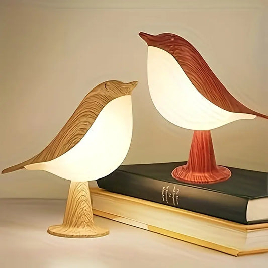 Chincol| Pájaro Táctil de Madera – Luz LED Decorativa y Funcional
